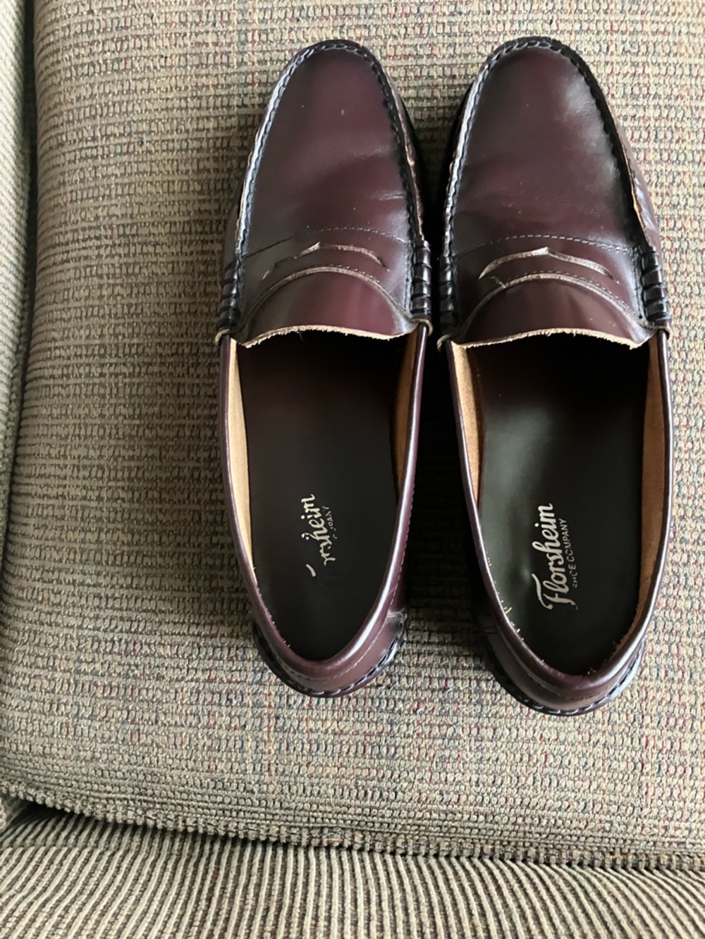 Florsheim Men's Burgundy Leather Penny Loafers